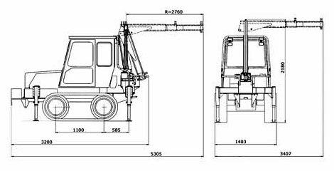 Габаритные размеры Т-0,2.1000