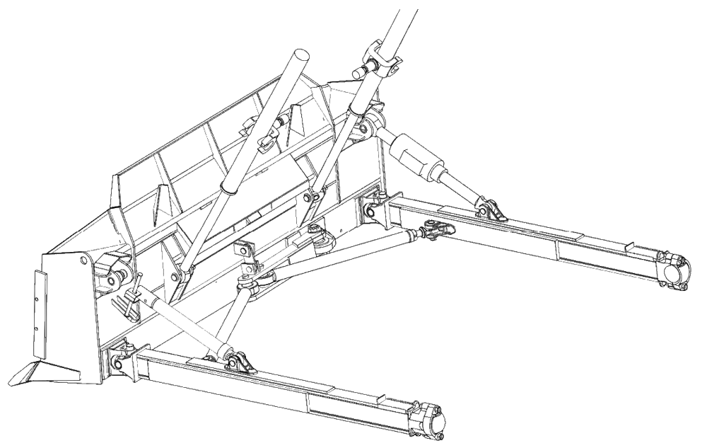 Бульдозерное оборудование Е1 (вид сзади) Бульдозерное оборудование Е1 (вид сзади)